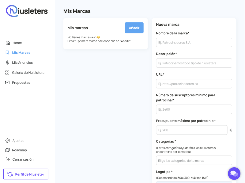 Añade tu marca