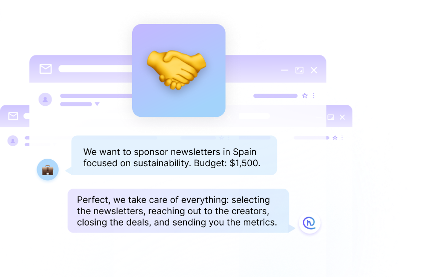 Managed sponsorships in author newsletters for brands